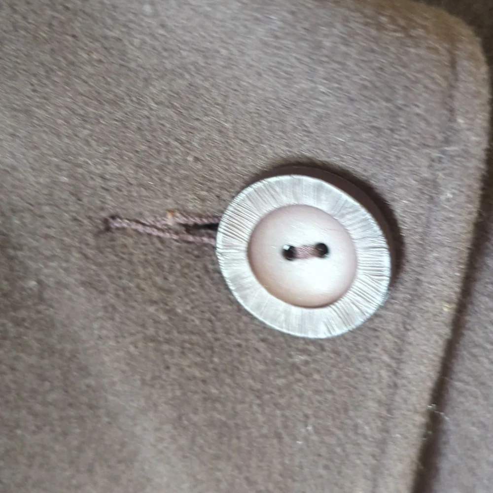 Mackage wool leather trim cozy belt winter trench coat - Picture 6 of 11